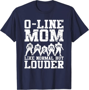 Funny Offensive Line Football Lineman Mom T-Shirt - T-Shirt | Navy
