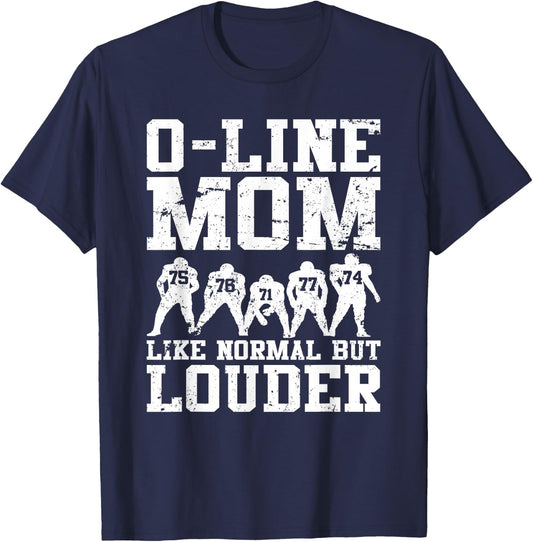 Funny Offensive Line Football Lineman Mom T-Shirt - T-Shirt | Navy