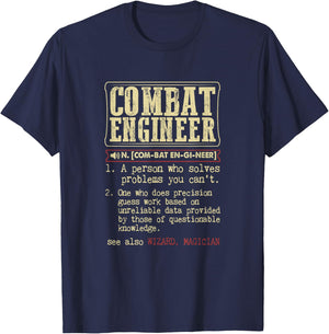Combat Engineer Dictionary Term Small T-Shirt - T-Shirt | Navy