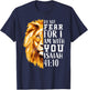 Christian Religious Bible Verse Sayings Lion Fear Scripture T-Shirt - T-Shirt | Navy