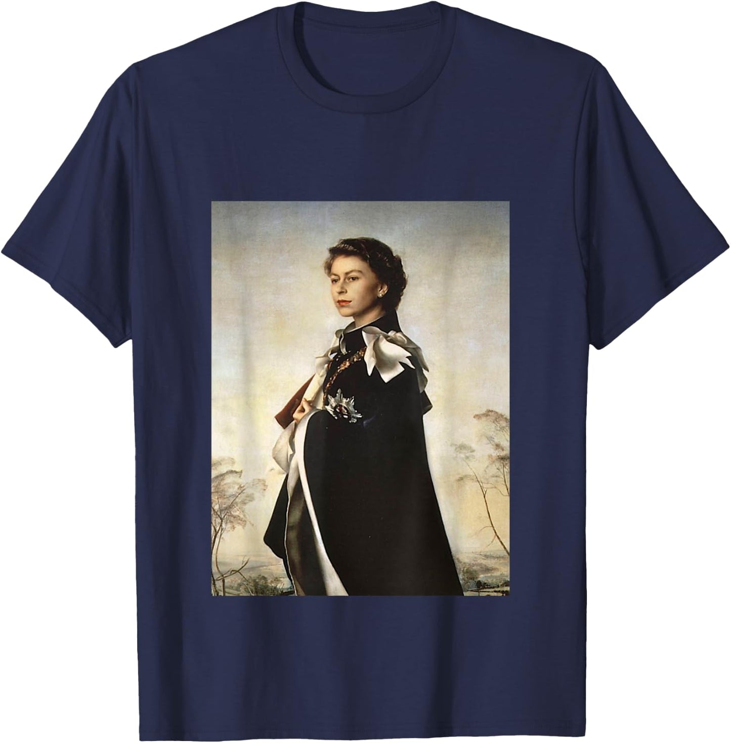 Young Monarch - Queen Elizabeth II T-Shirt - T-Shirt | Navy