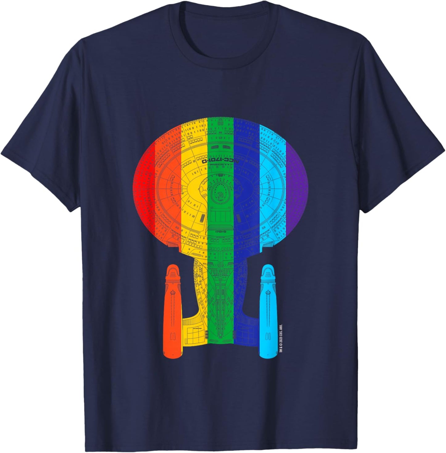 Star Trek Pride U.S.S Enterprise Officially Licensed T-Shirt - T-Shirt | Navy