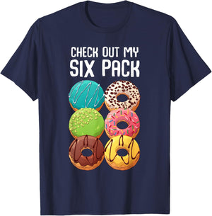 Check Out My Six Pack Donut - Funny Gym T-Shirt - T-Shirt | Navy