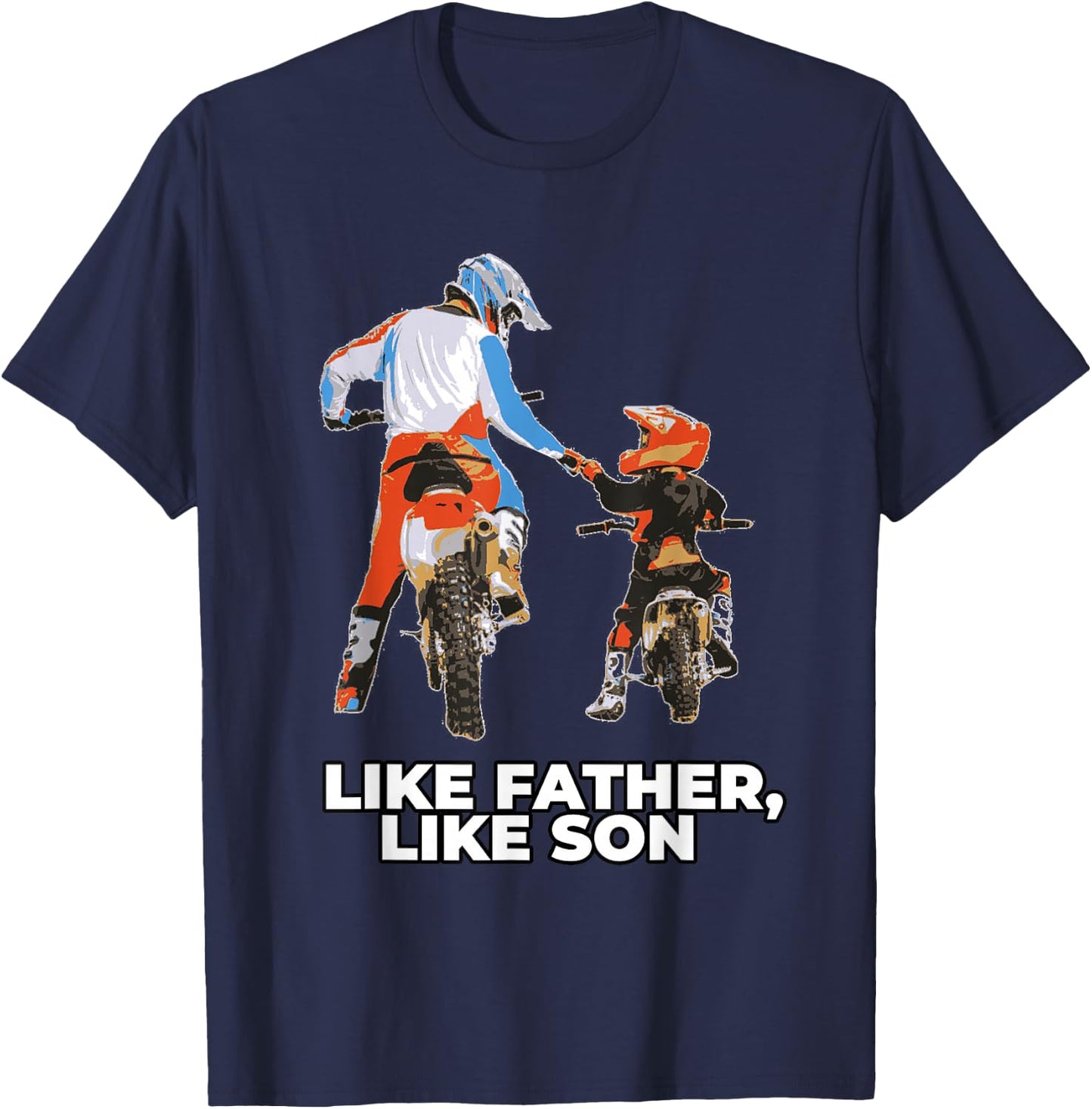Moto Boss Braaap Dirt Bike Motocross Off-Roading Small T-Shirt - T-Shirt | Navy