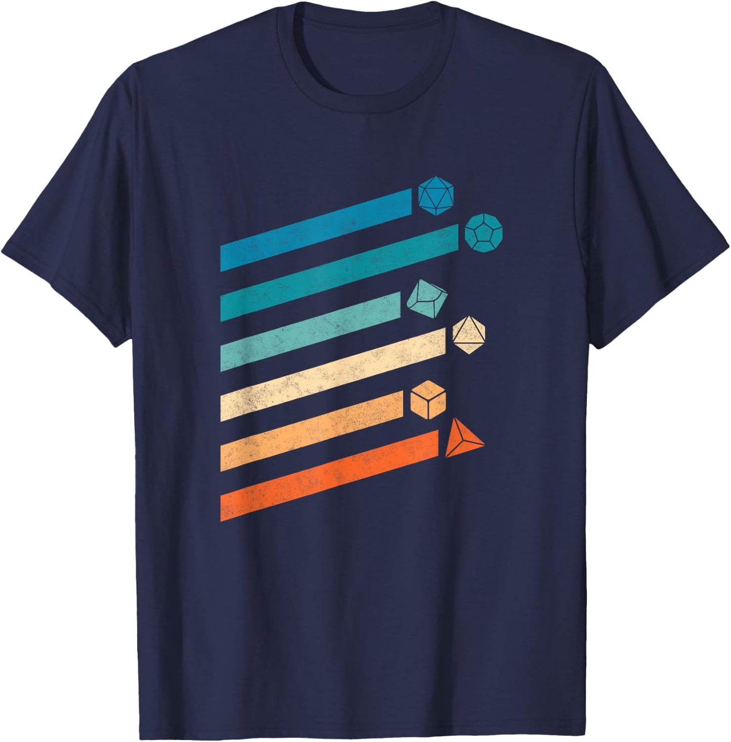 Tabletop RPG GM Game vintage D20 Dice shirt T-Shirt - T-Shirt | Navy