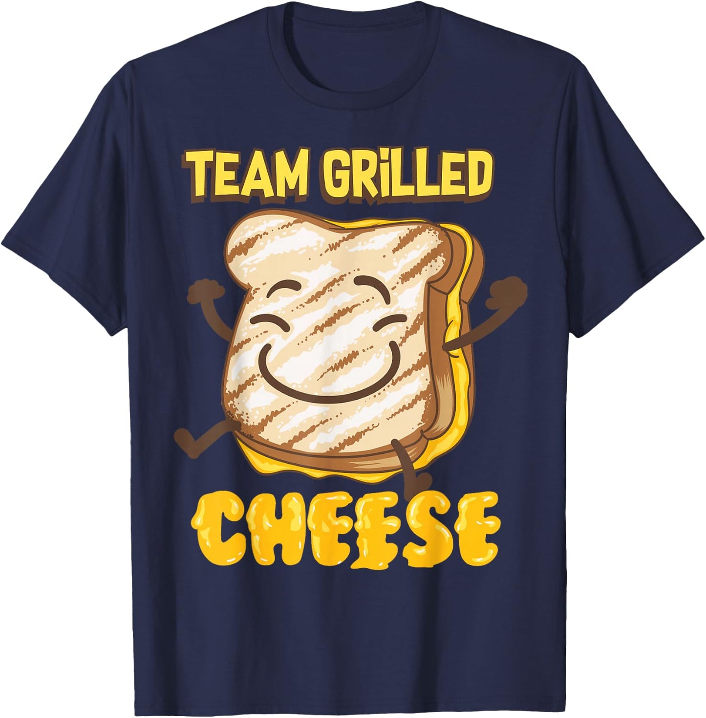 Team Grilled Cheese Shirt | Cute Love Grilled Cheddar Gift T-Shirt - T-Shirt | Navy