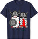 Cute Nordic Gnome Viking Tomte Couple Scandinavian Nisse T-Shirt - T-Shirt | Navy