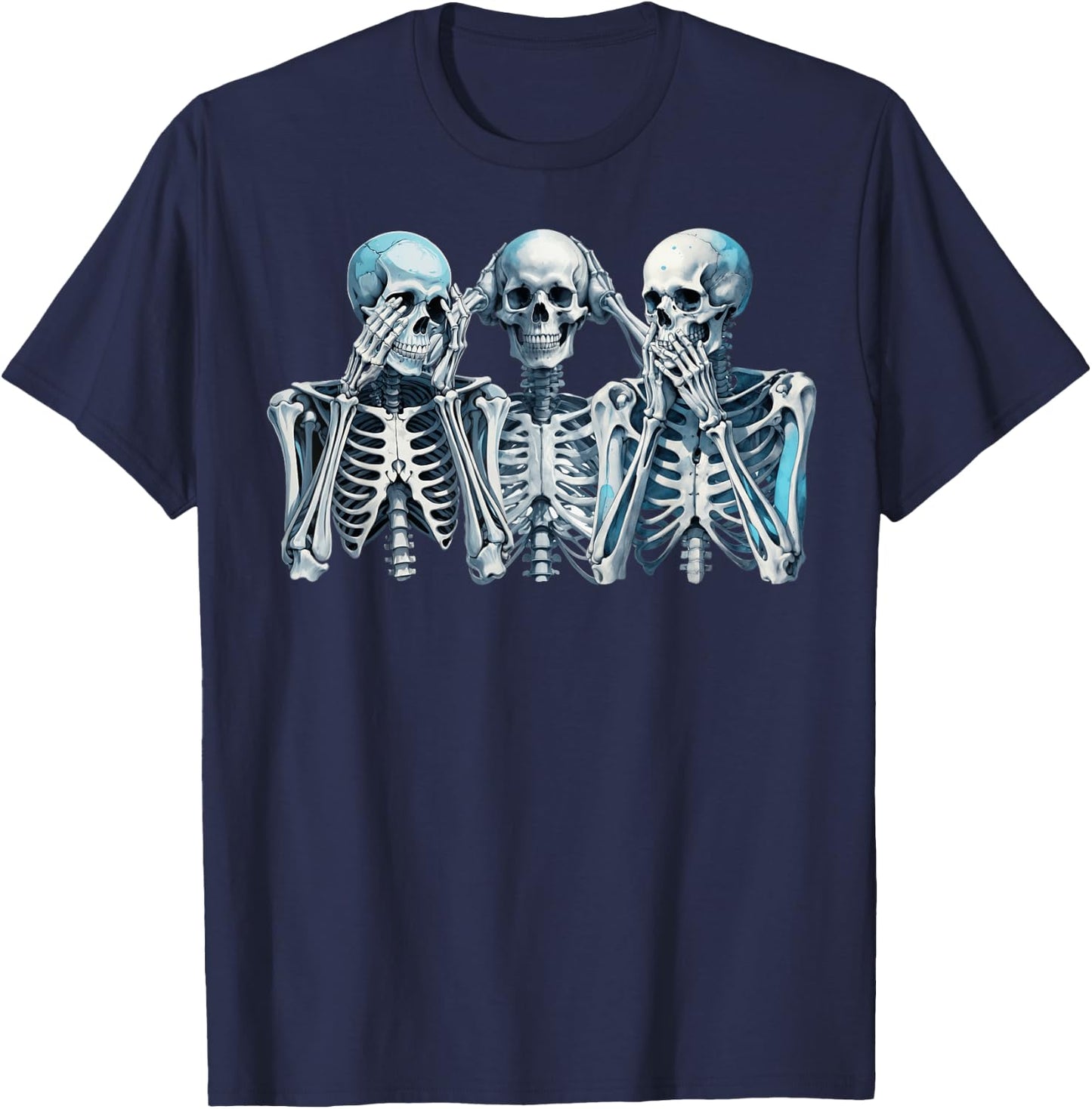 See No Evil, Hear No Evil, Speak No Evil T-Shirt - T-Shirt | Navy