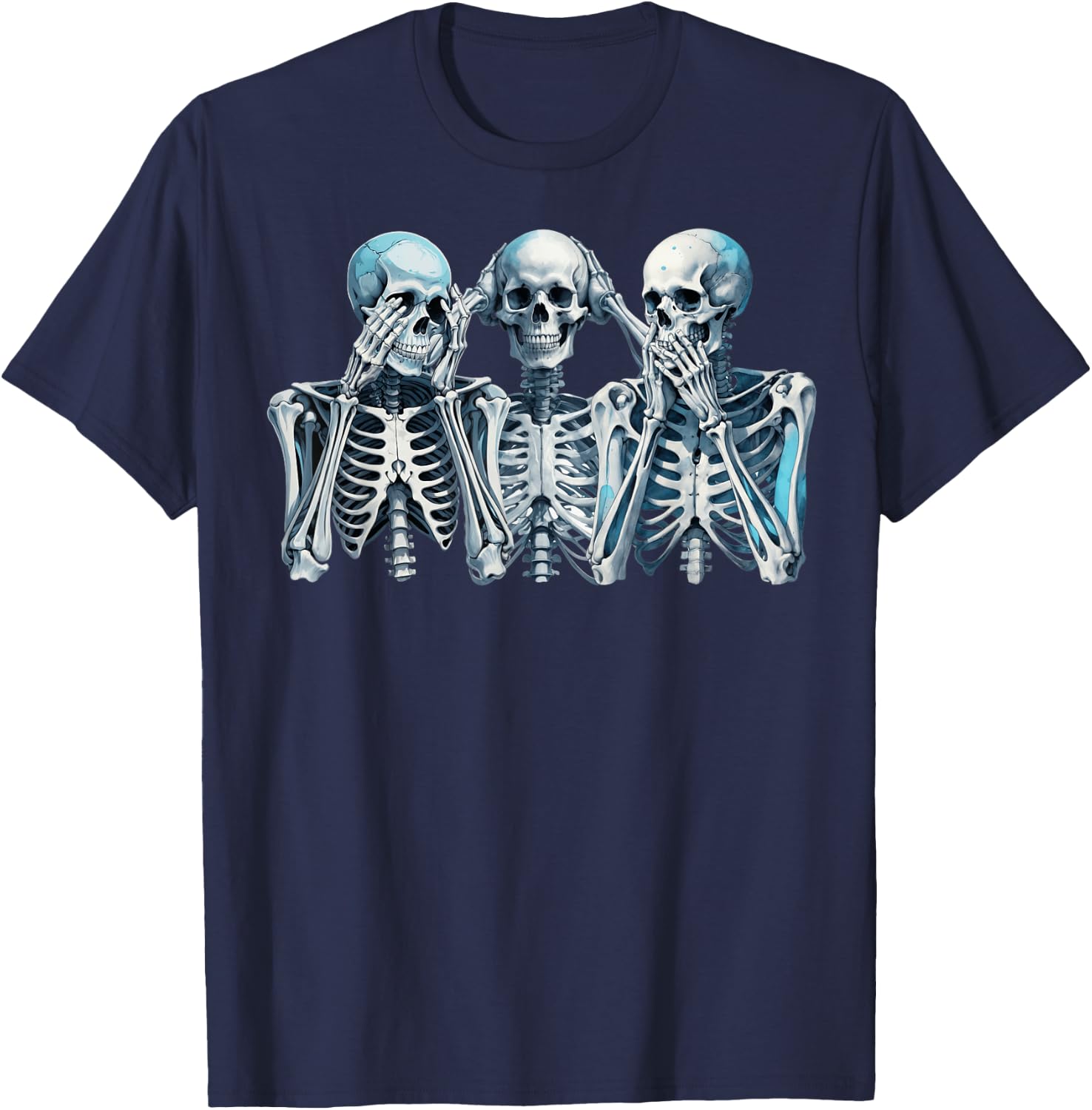 See No Evil, Hear No Evil, Speak No Evil T-Shirt - T-Shirt | Navy