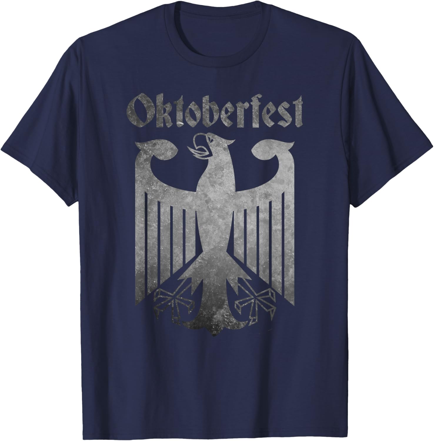 Oktoberfest Deutschland German Eagle Coat of Arms Vintage T-Shirt - T-Shirt | Navy