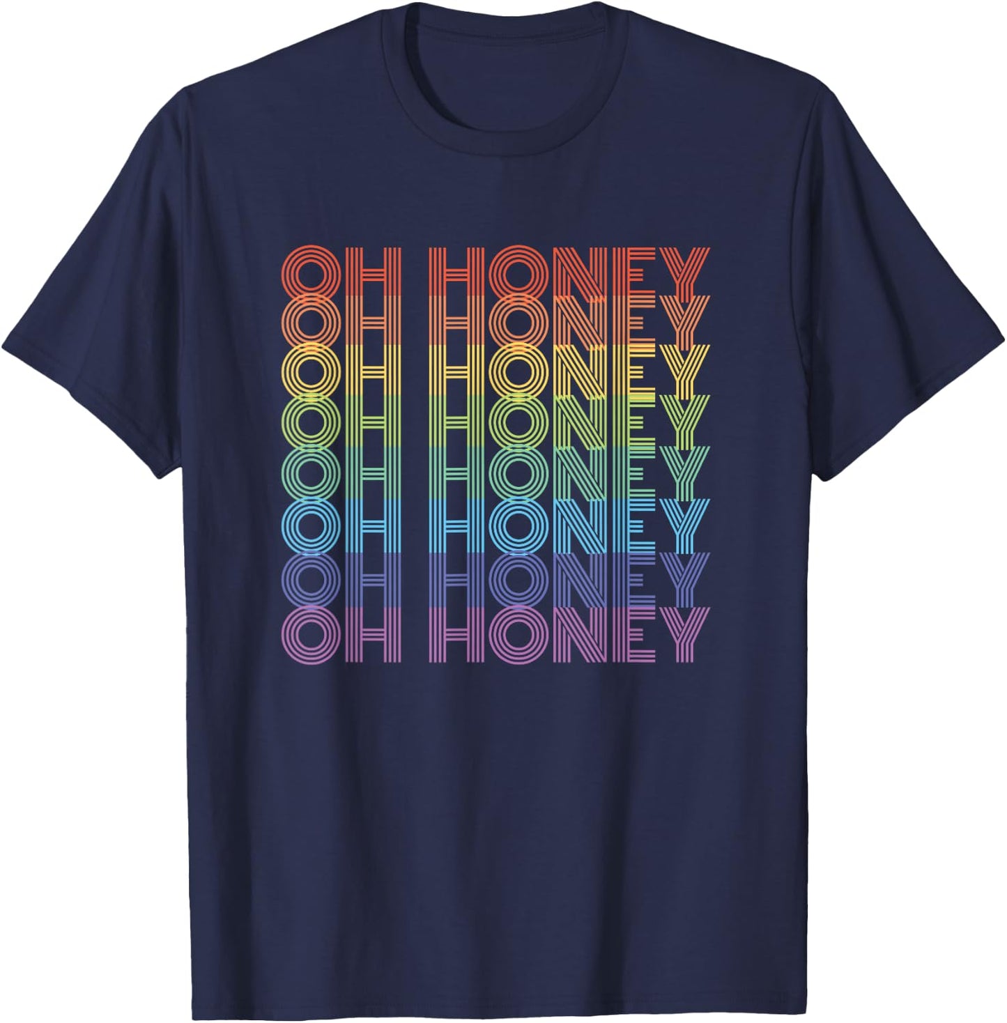 OH HONEY - Rainbow Vintage Gay Pride T-Shirt - T-Shirt | Navy