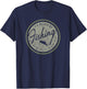 River Monkey -Adults Kids Retro Distressed Olive on Dark Fishing Small Black Short Sleeve T-Shirt - T-Shirt | Navy