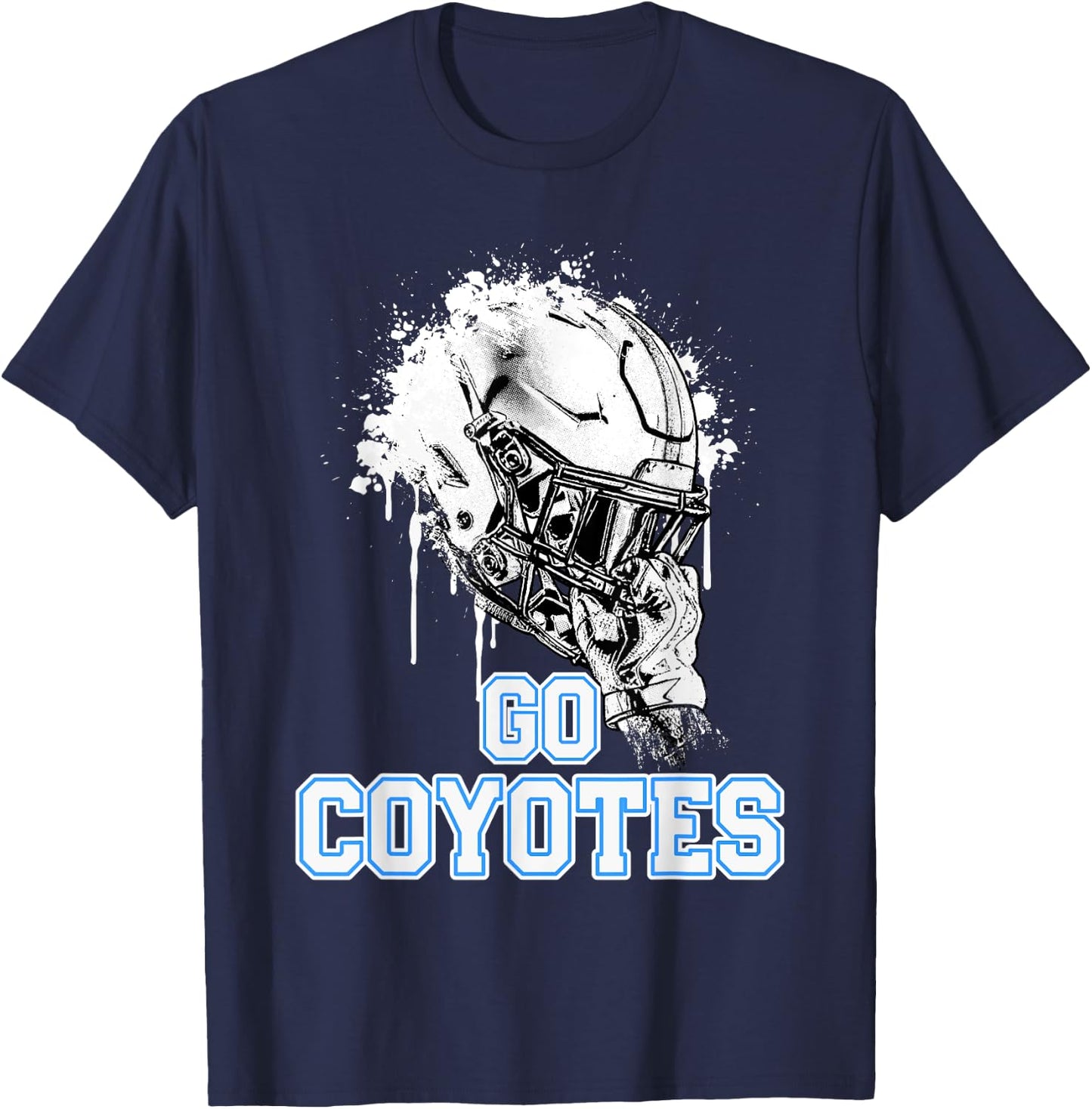 Clarksburg Coyotes Rising Helmet GO! T-Shirt - T-Shirt | Navy
