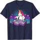 Fun DJ Shirt Unicorn T Shirts DJ Turntable Shirt Rave Shirt T-Shirt - T-Shirt | Navy