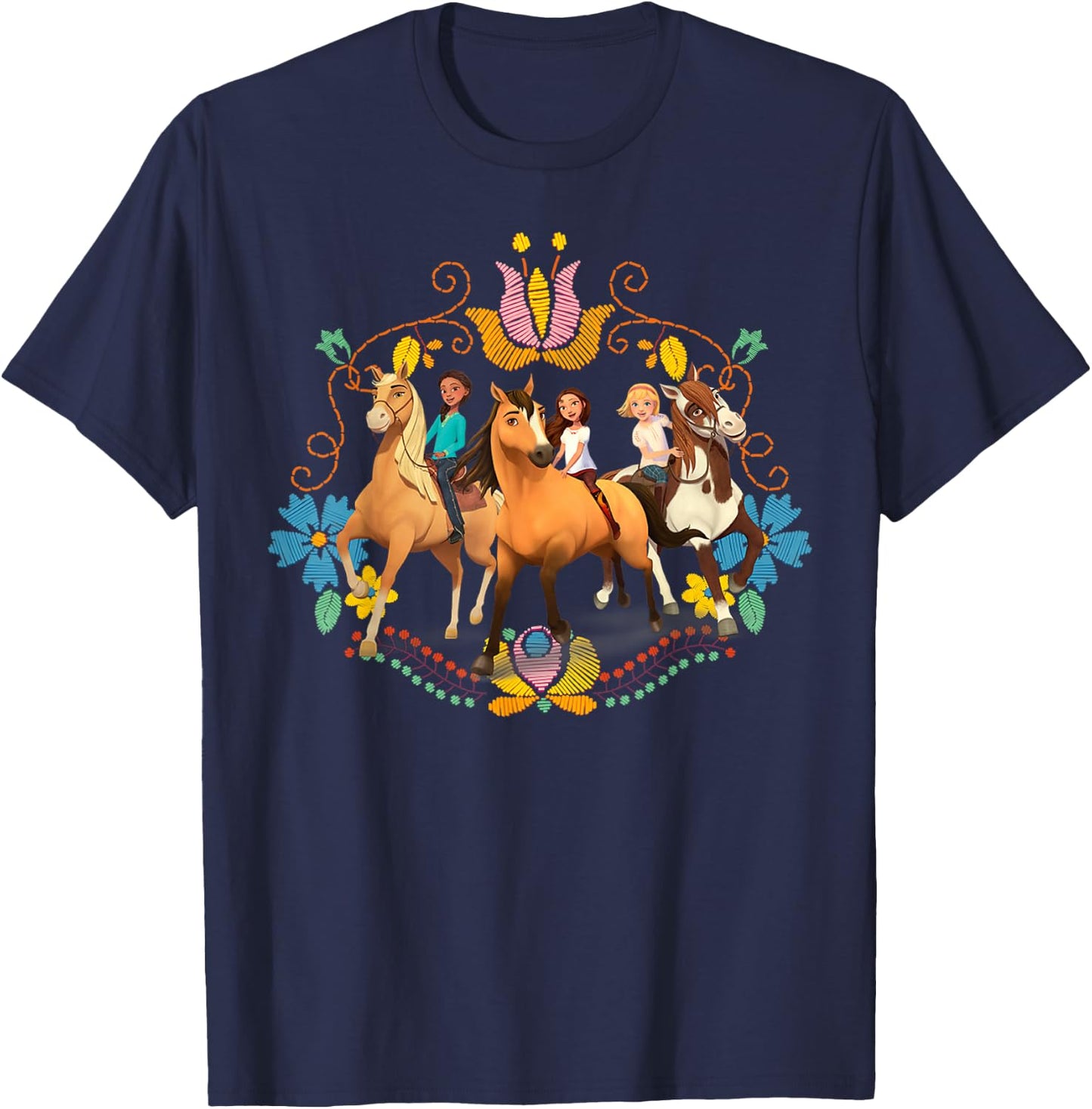 Spirit Riding Free Ghost Trio T-Shirt - T-Shirt | Navy