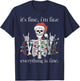 It's Fine I'm Fine Everything Is Fine Christmas Skeleton T-Shirt - T-Shirt | Navy