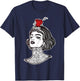 Red Apple Arrow Aim - William Tell Pin-Up Tattoo T-Shirt - T-Shirt | Navy
