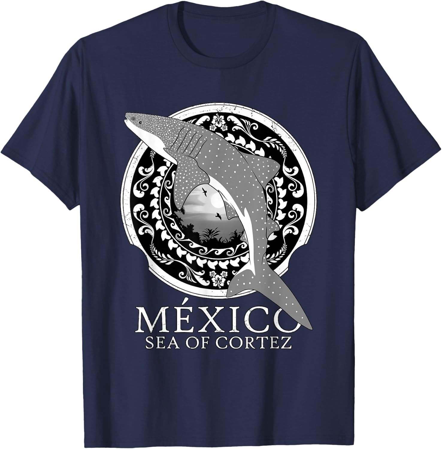 Whale Shark Sea of Cortez Mexico T-Shirt - T-Shirt | Navy