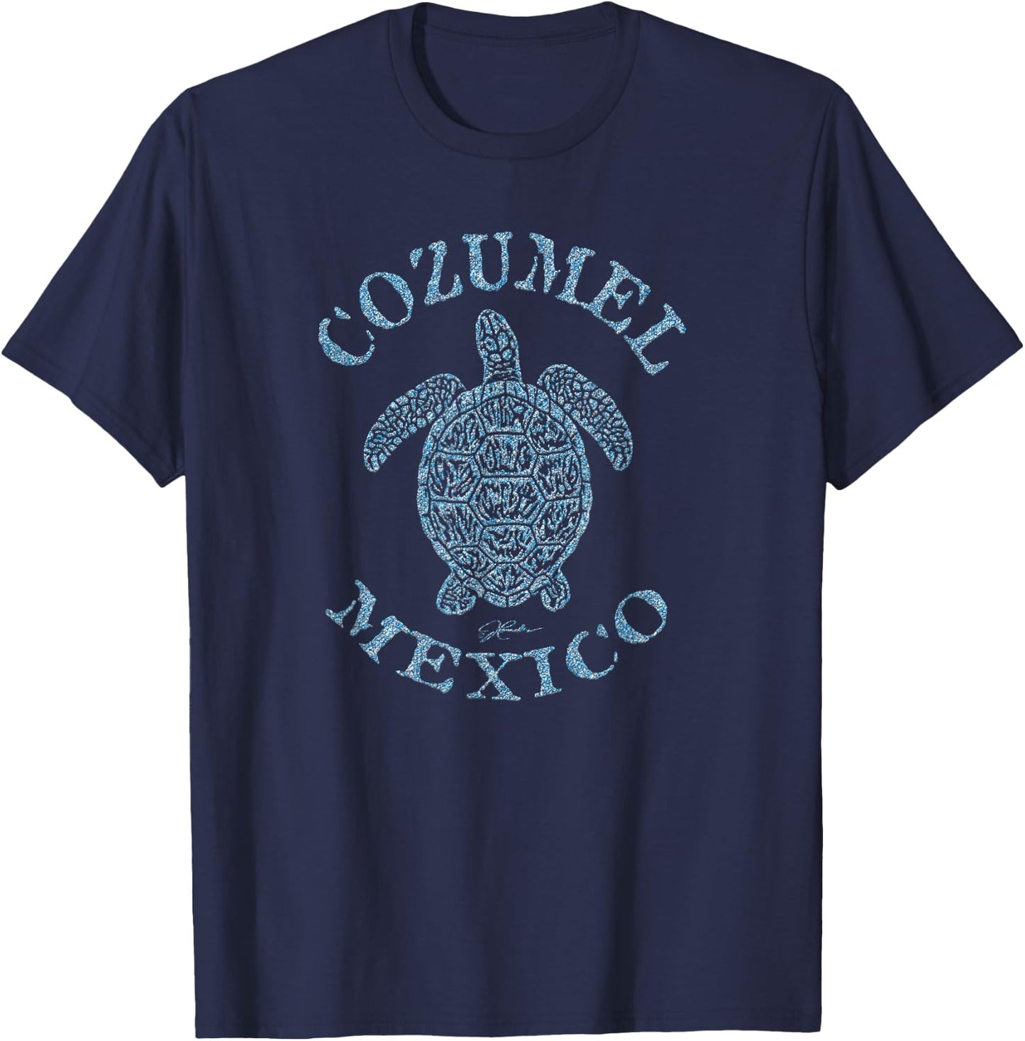 JCombs: Cozumel, Mexico Sea Turtle T-Shirt - T-Shirt | Navy