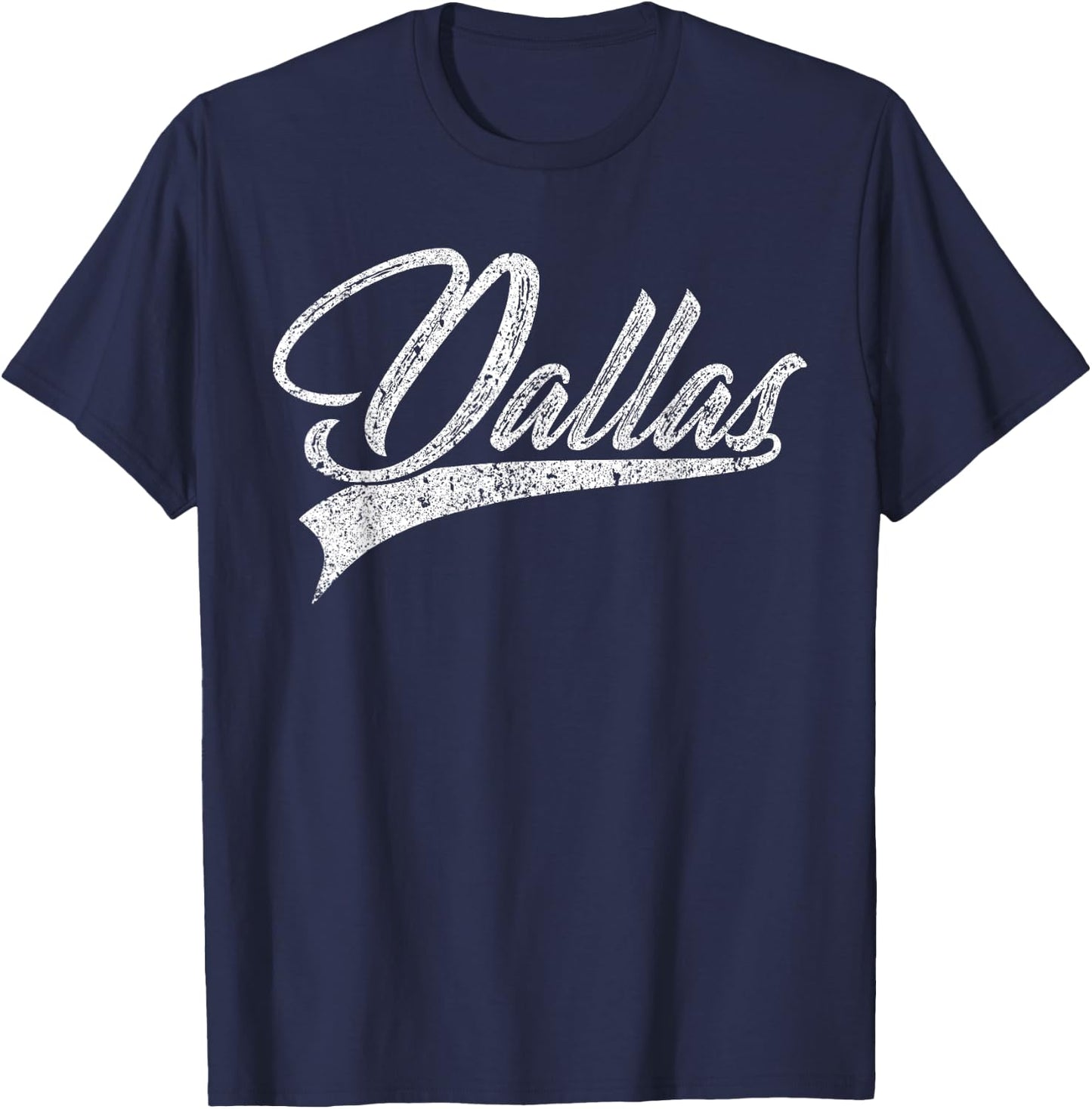 Dallas Classic Vintage Texas Sports T-Shirt - T-Shirt | Navy