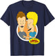 Beavis and Butt-Head Classic Circle Portrait T-Shirt - T-Shirt | Navy