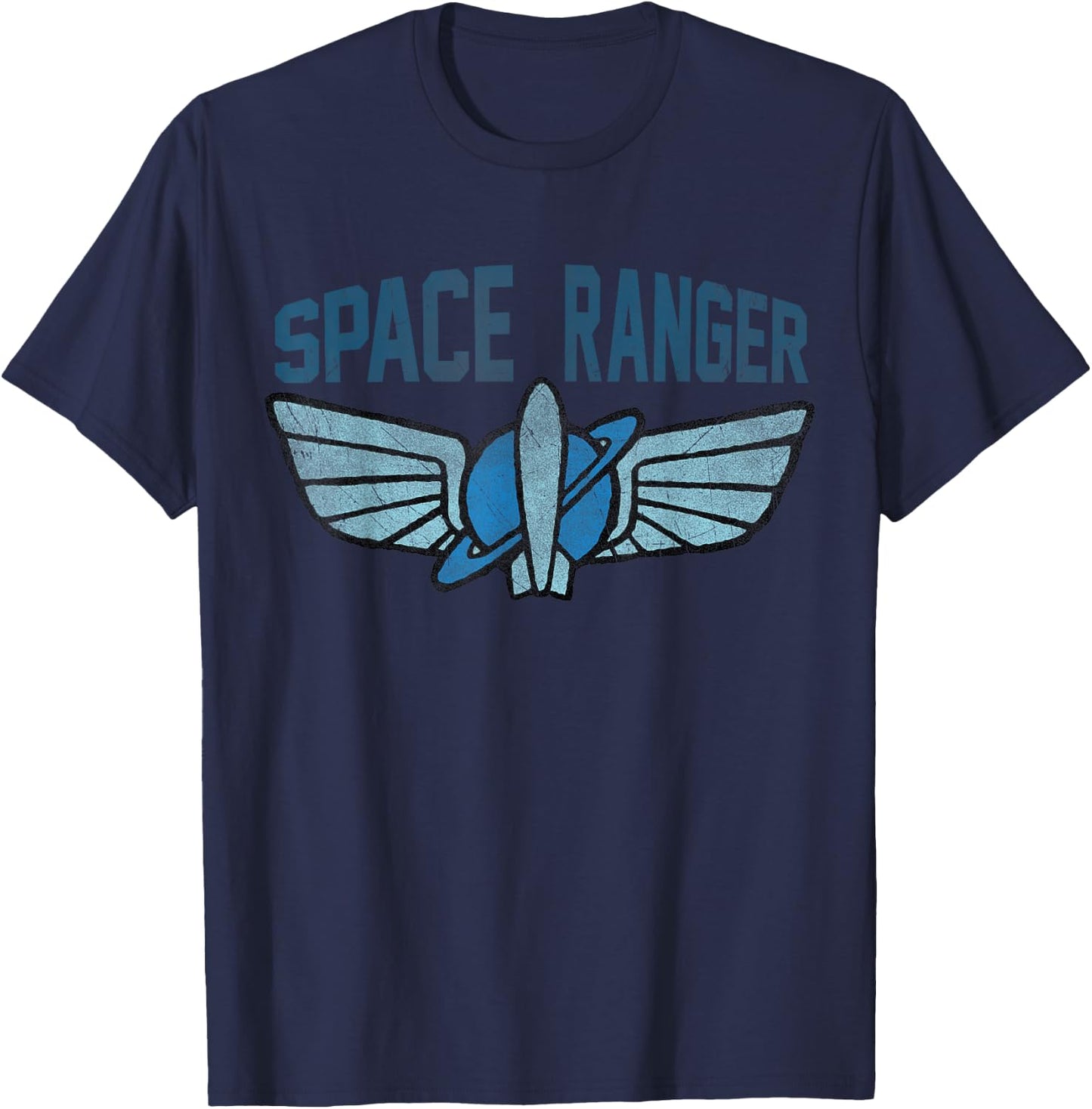 Disney Pixar Toy Story Buzz Space Ranger Star Command Logo T-Shirt - T-Shirt | Navy