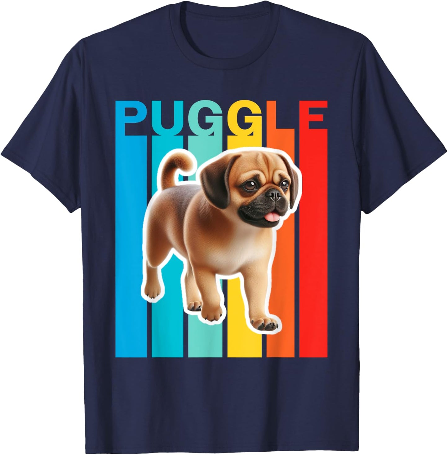 Colorful Puggle T-Shirt - T-Shirt | Navy