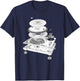 DJ Turntable 1210 MK2 Exploded Blueprint Design Small T-Shirt - T-Shirt | Navy
