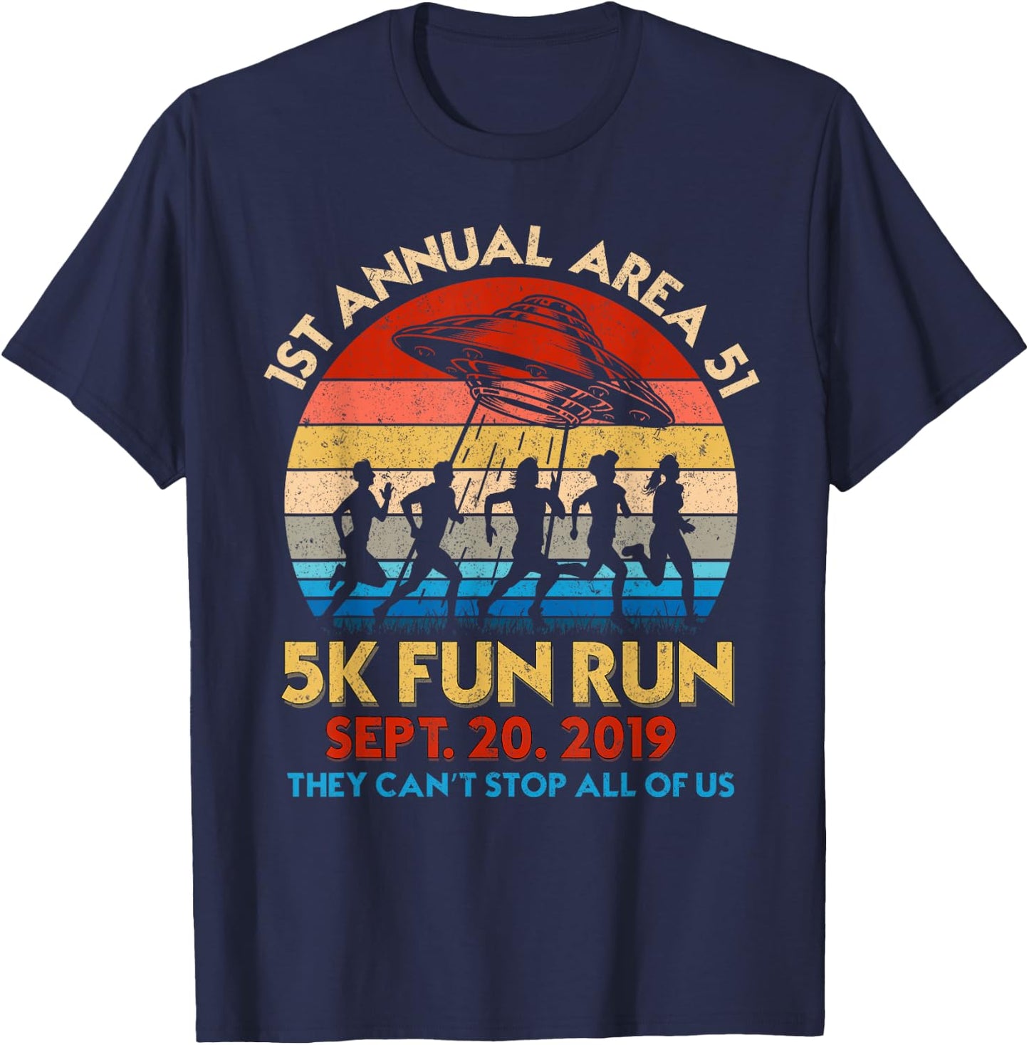 1st Annual Area 51 5k Fun Run Storm Squad Shirt T-Shirt - T-Shirt | Navy