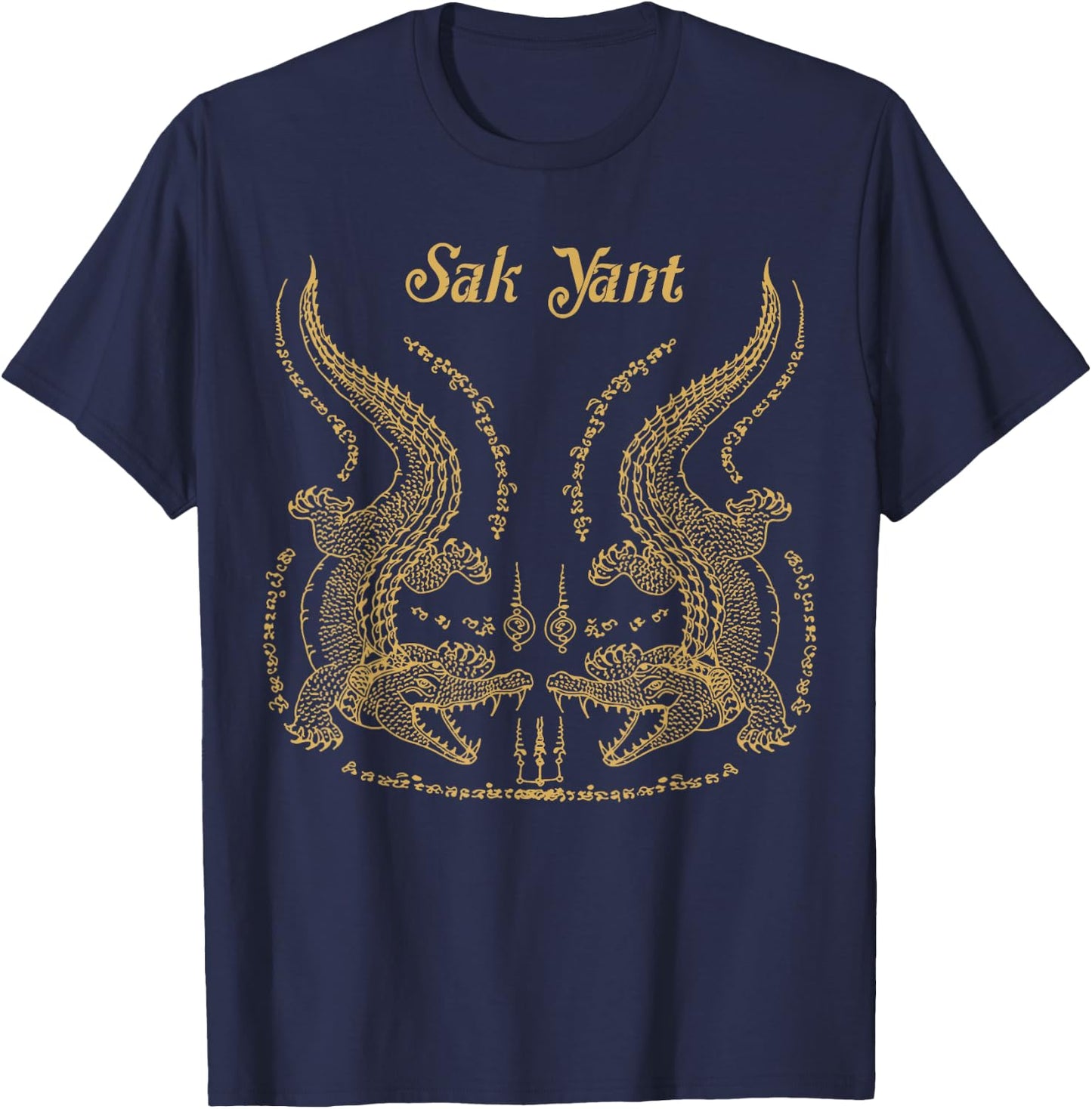 Sak yant sak yant tattoo sak yant muay thai sak yant T-Shirt - T-Shirt | Navy