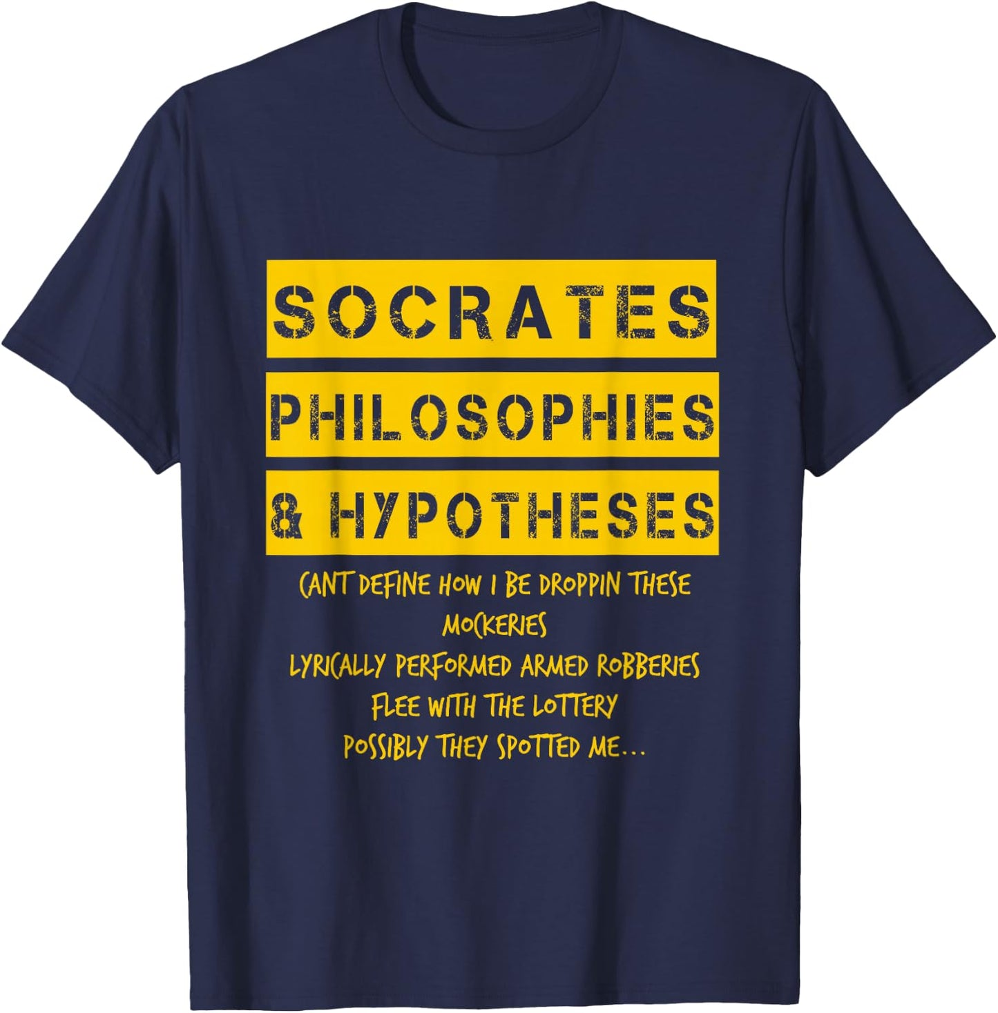 Classic Golden Era 90s Hip-Hop Rap Music Quote T-Shirt - T-Shirt | Navy