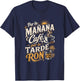 Por La Mañana Café Por La Tarde Ron Spanish T-Shirt - T-Shirt | Navy