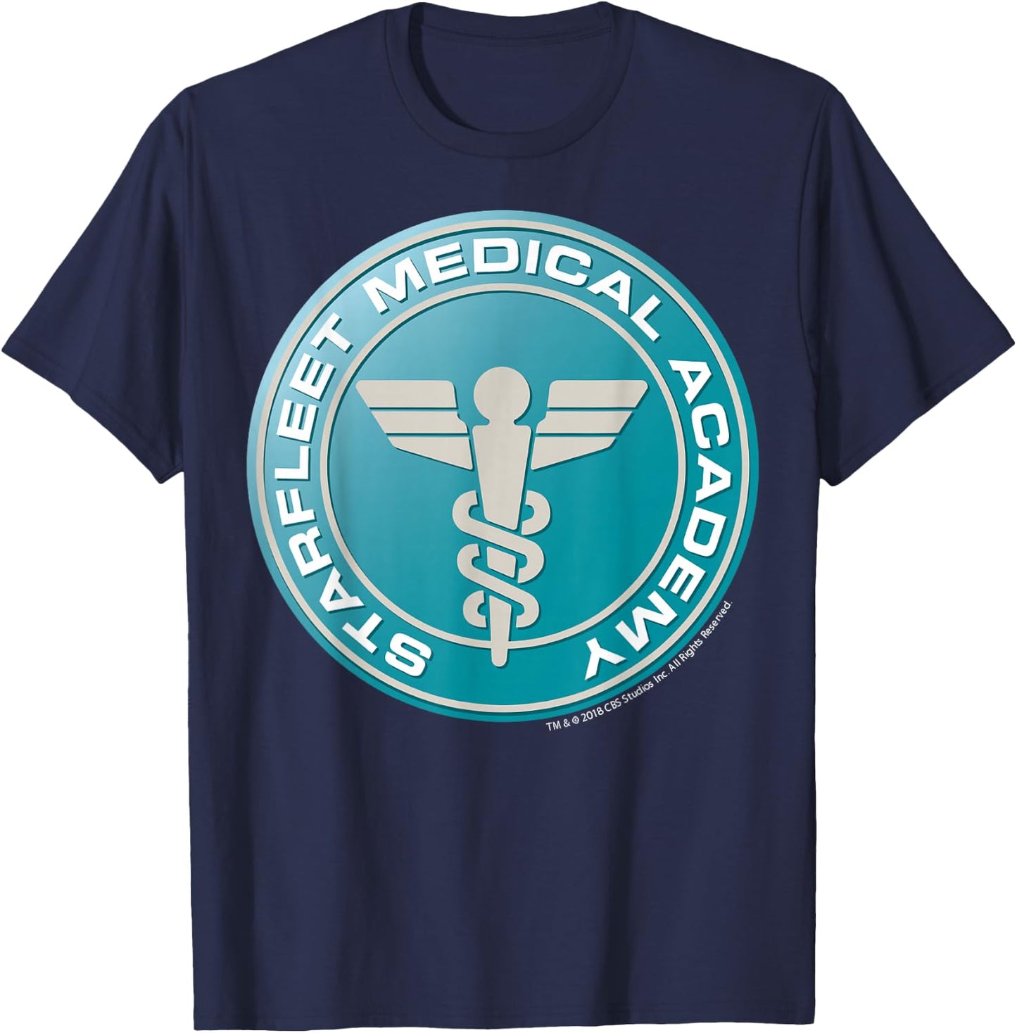 Star Trek Starfleet Medical Academy Crest T-Shirt - T-Shirt | Navy