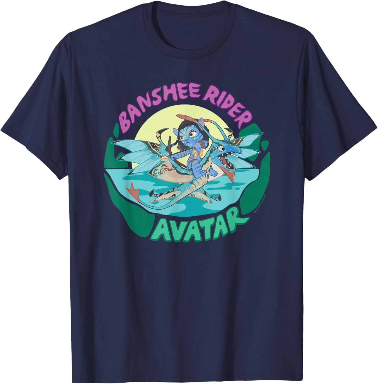 Avatar: The Way Of Water Banshee Rider Big Chest Logo T-Shirt - T-Shirt | Navy
