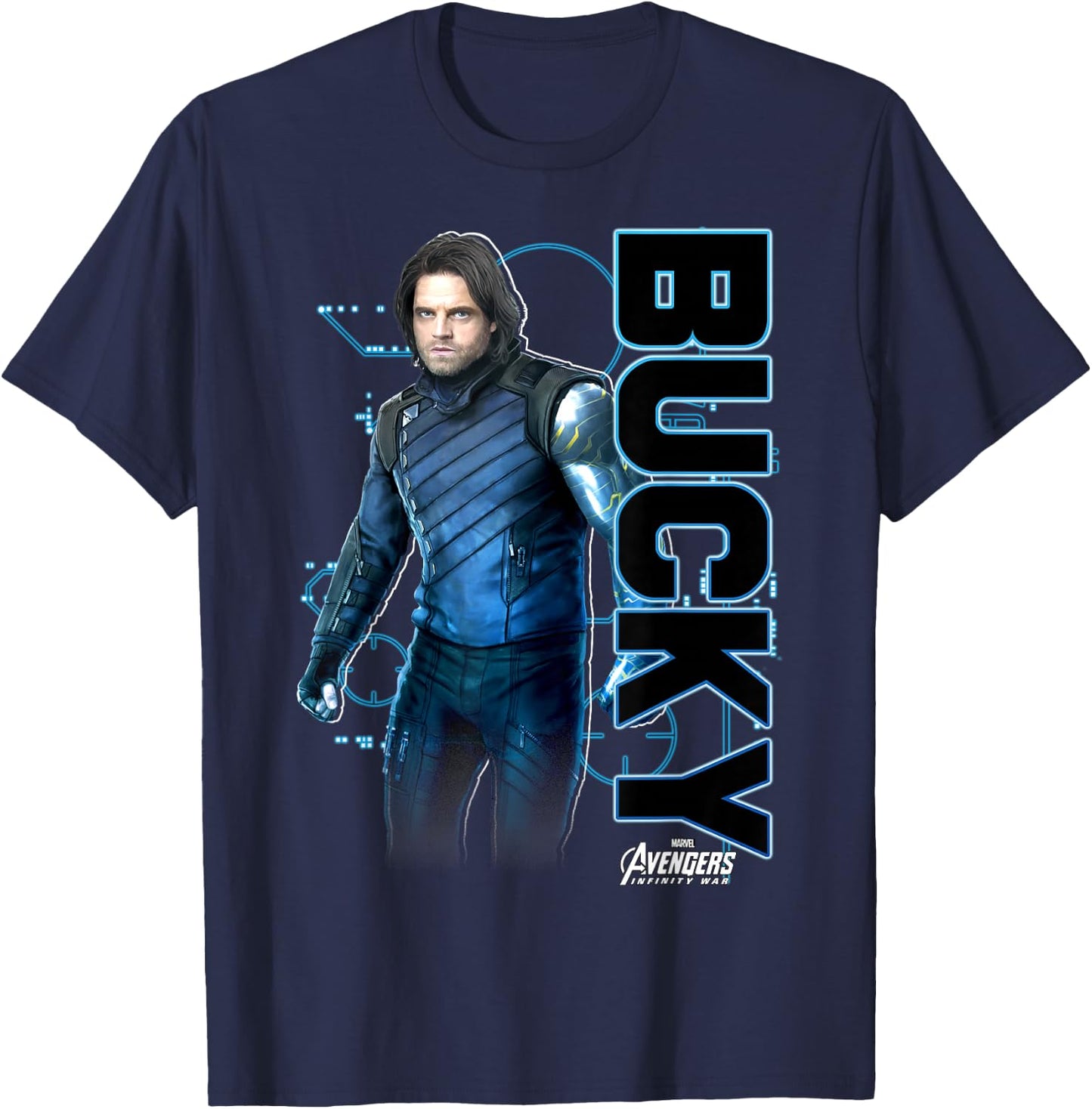 Marvel Avengers Infinity War Bucky Tech Graphic T-Shirt - T-Shirt | Navy