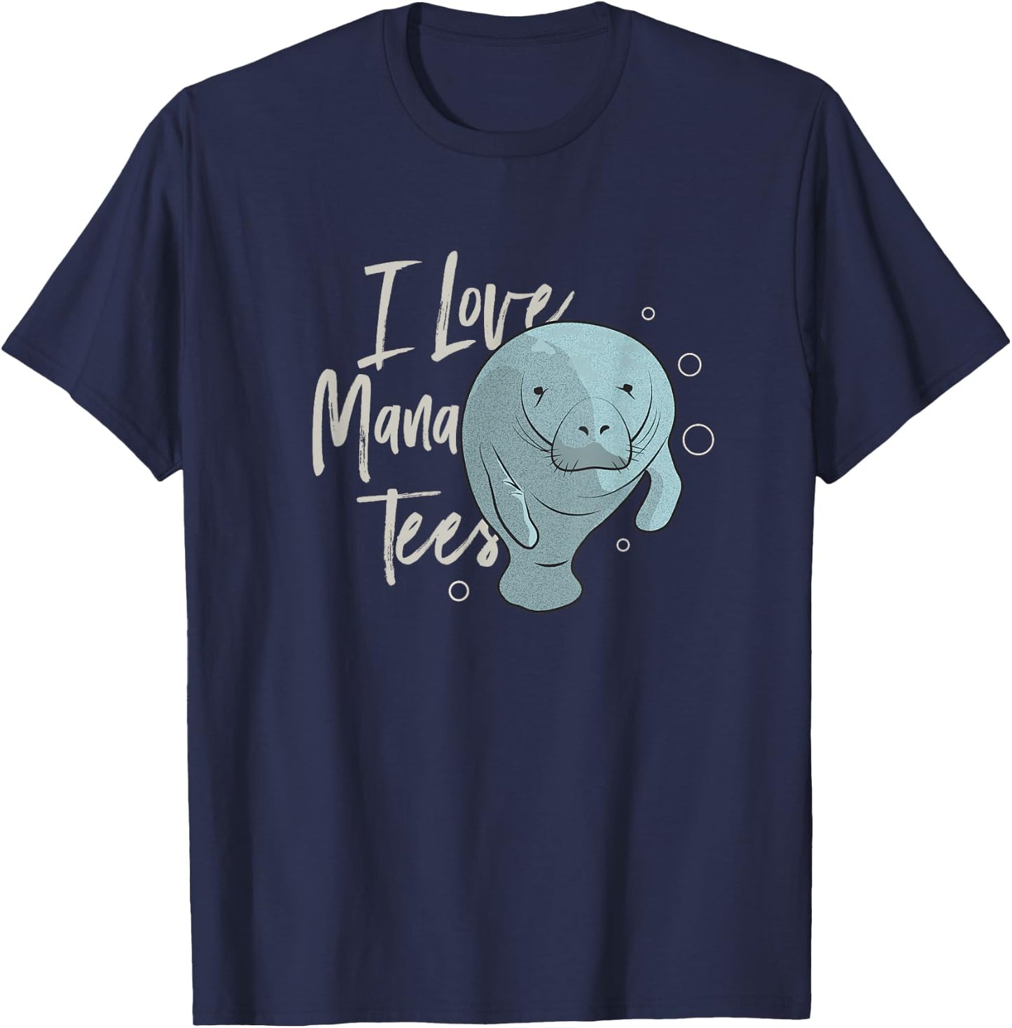 I Love Manatees T-Shirt - T-Shirt | Navy