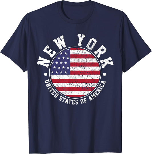 New York Vintage T-Shirt - T-Shirt | Navy