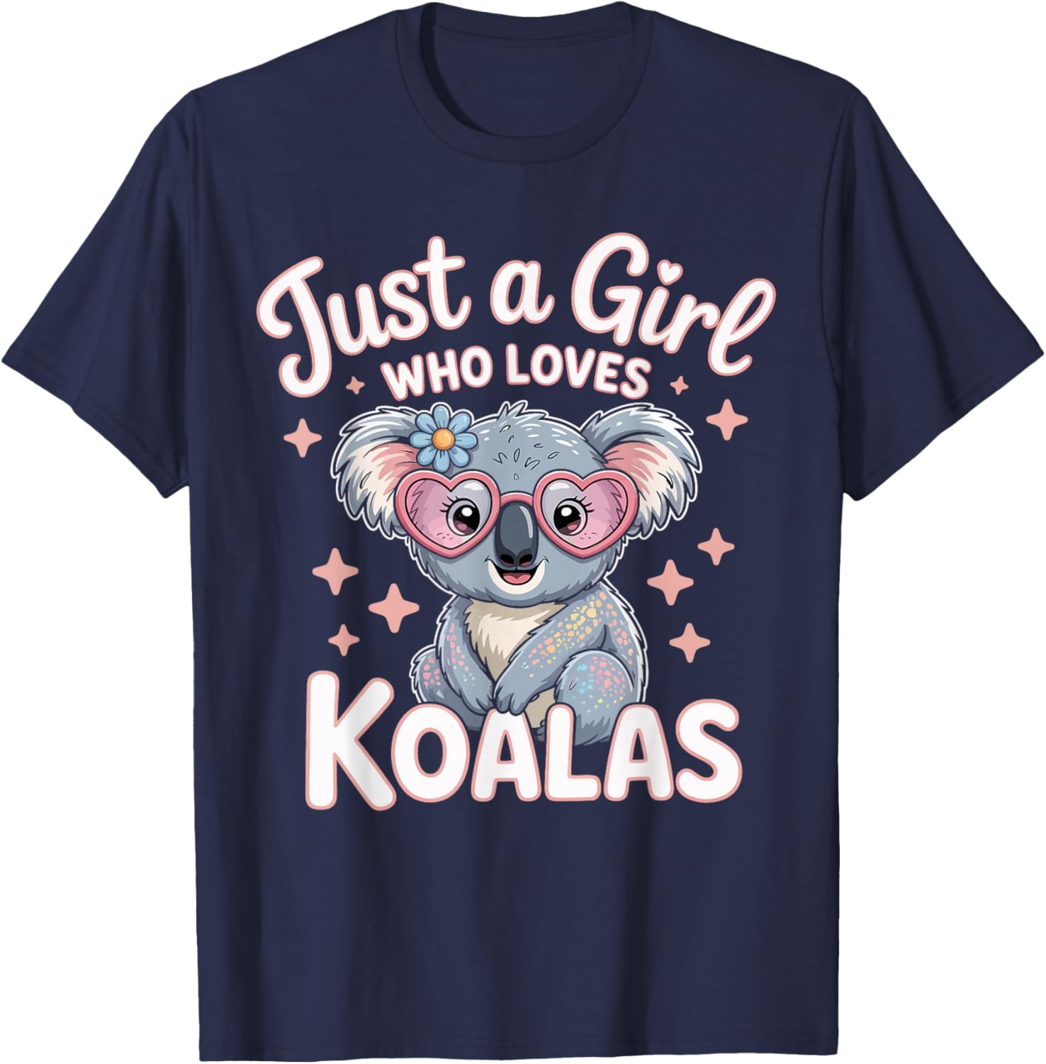 Just a Girl Who Loves Cute Koalas Gifts Girls Kids T-Shirt - T-Shirt | Navy