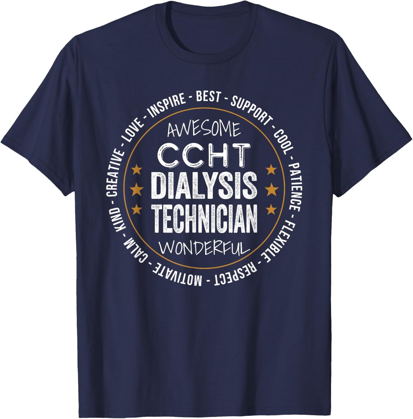 Ccht Dialysis Technician Gifts Appreciation Funny T-Shirt - T-Shirt | Navy