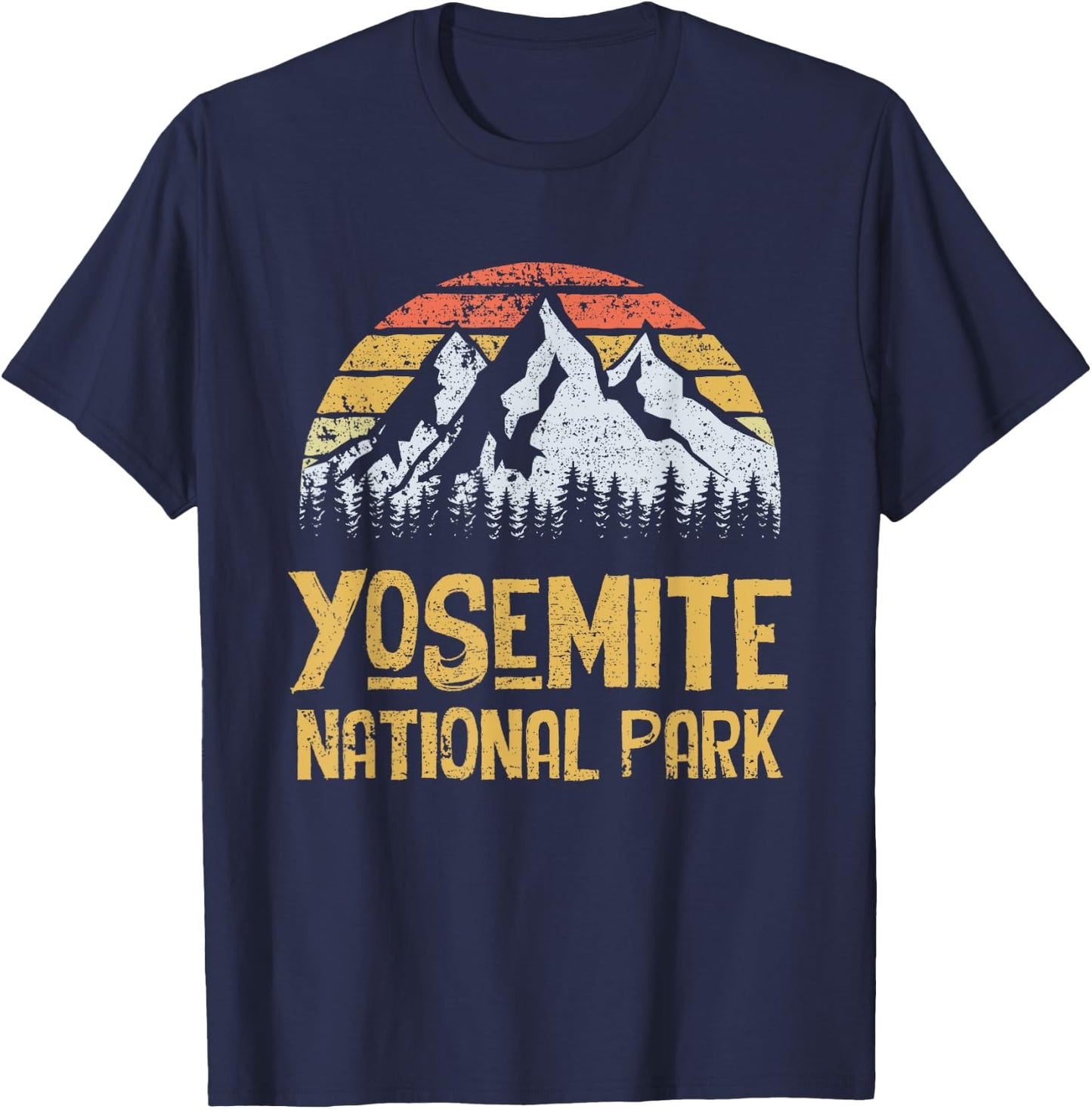 Vintage Retro Yosemite National Park T-Shirt - T-Shirt | Navy
