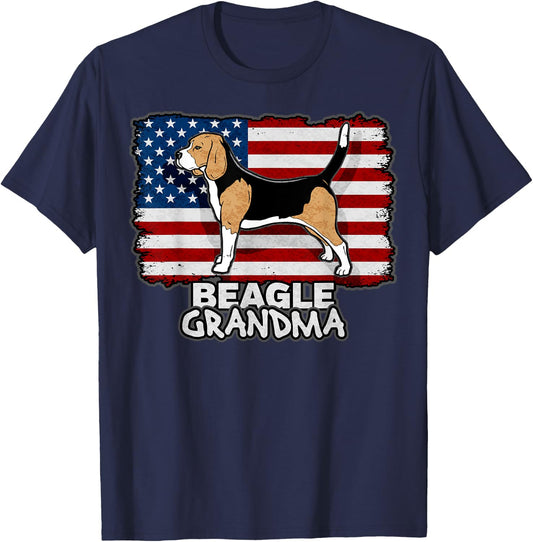Beagle Grandma T-Shirt - T-Shirt | Navy