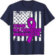 American Flag Shirt - Chiari Malformation Awareness T-Shirt - T-Shirt | Navy