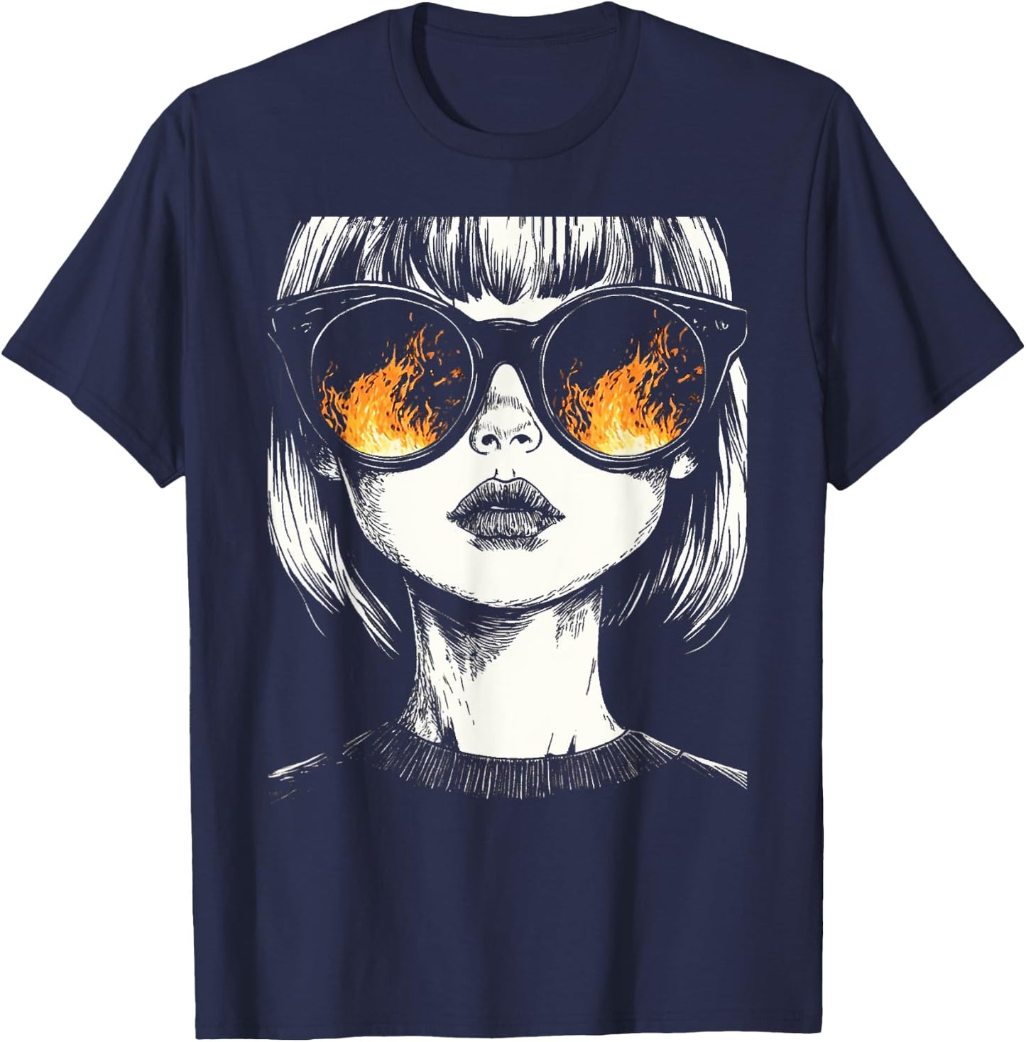 Last Gasp Graphics -Adults Gothic , Black, Small, Short Sleeve, , Dark Motifs T-Shirt - T-Shirt | Navy