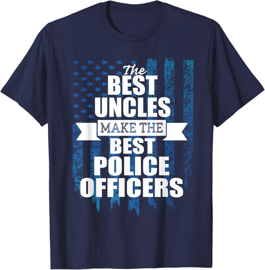 Back the blue shirt - My Uncle is the Best Cop T-Shirt - T-Shirt | Navy