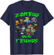 Zombies Are My Friends Halloween T-Shirt - T-Shirt | Navy