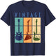 Retro Vintage Guitars Cool Classic Guitars Art Design T-Shirt - T-Shirt | Navy