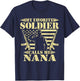 My Favorite Soldier Calls Me Nana - Proud Military Grandma T-Shirt - T-Shirt | Navy