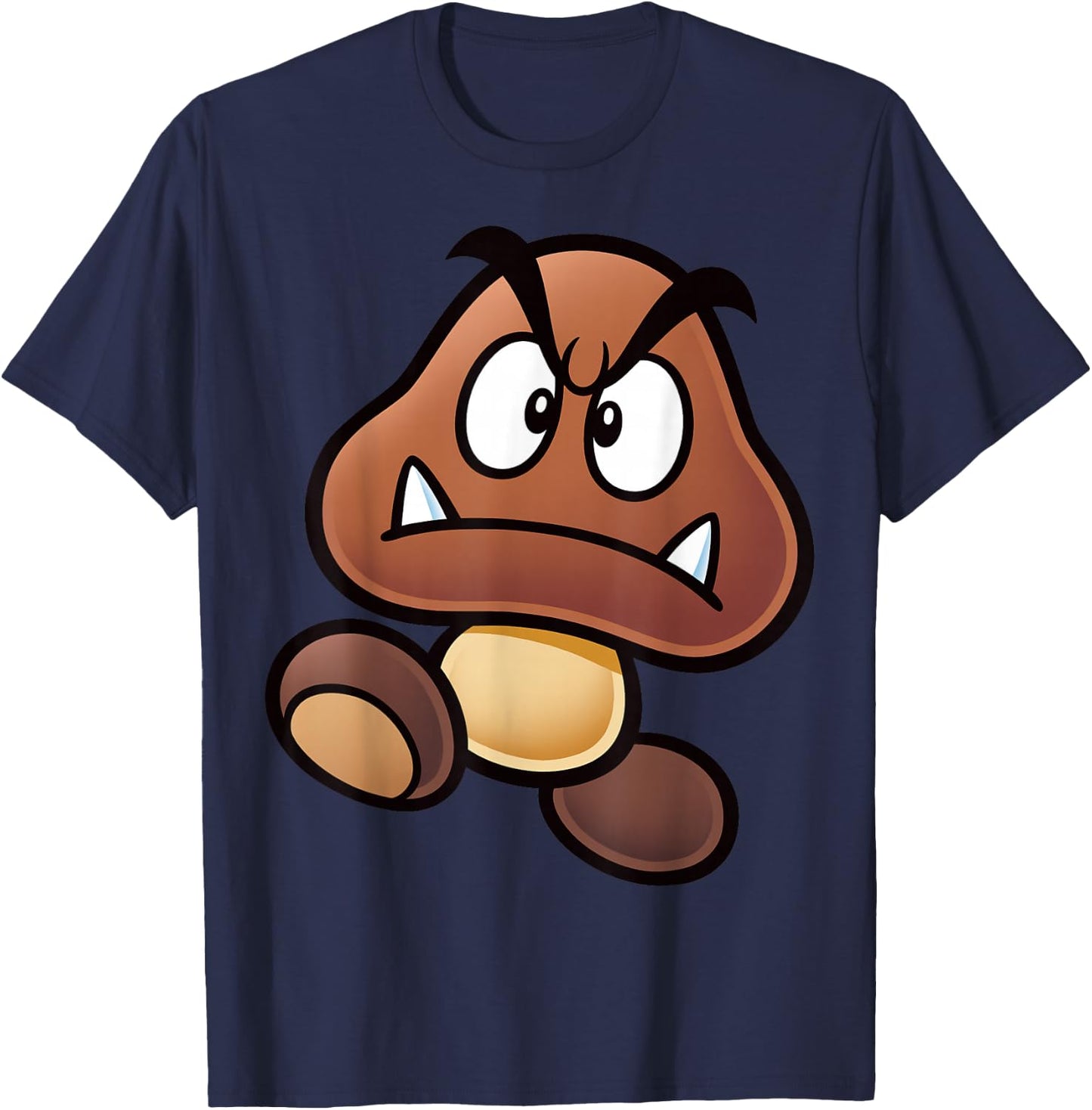 Super Mario Goomba Big Face T-Shirt - T-Shirt | Navy