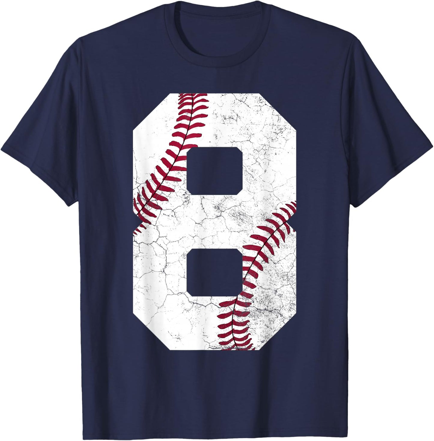 2018 8th Birthday Gift 8 Years Old Baseball Eighth Boys Kids T-Shirt - T-Shirt | Navy
