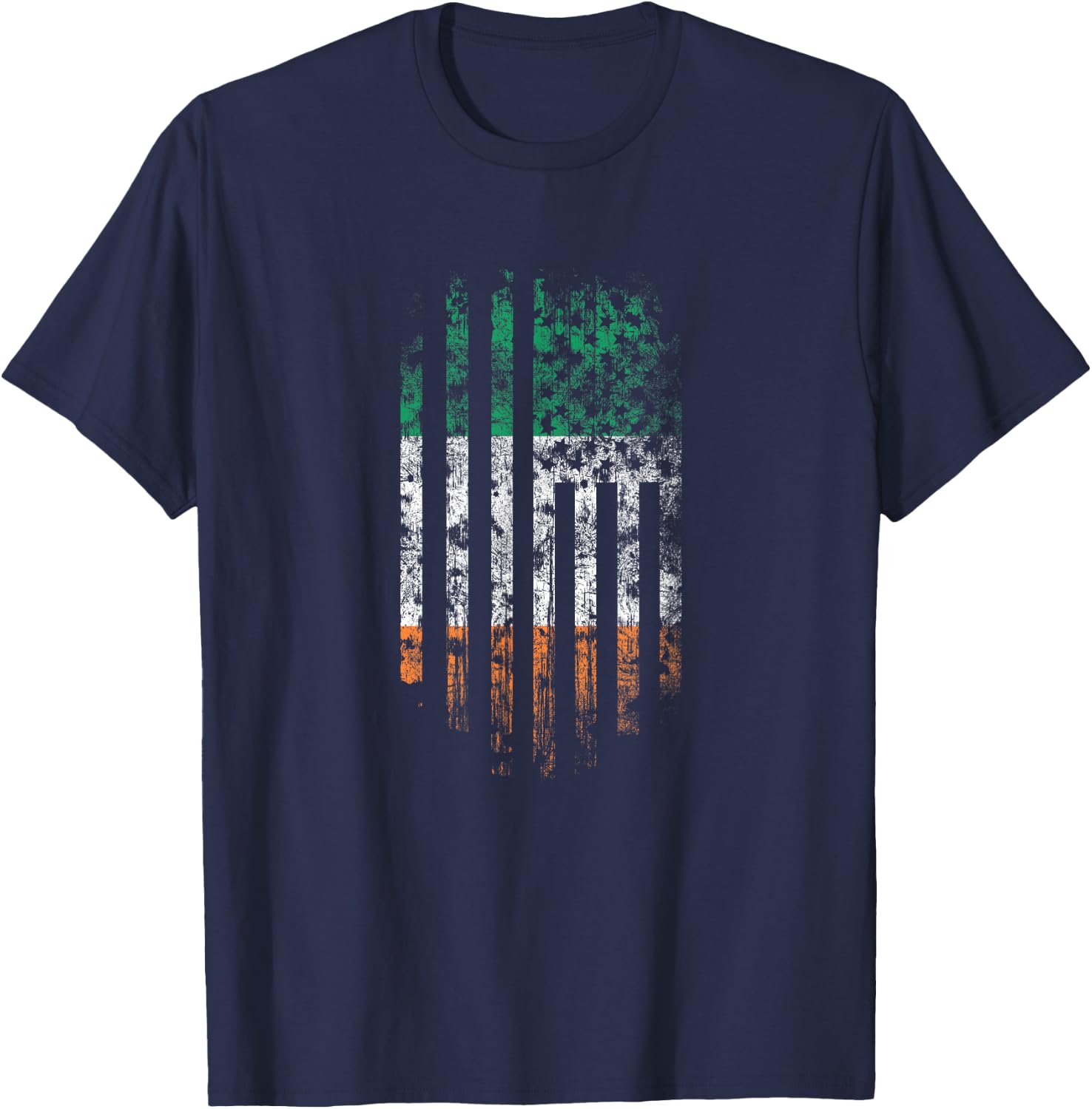 Irish American Flag - Ireland Saint Patrick's Day T-Shirt - T-Shirt | Navy